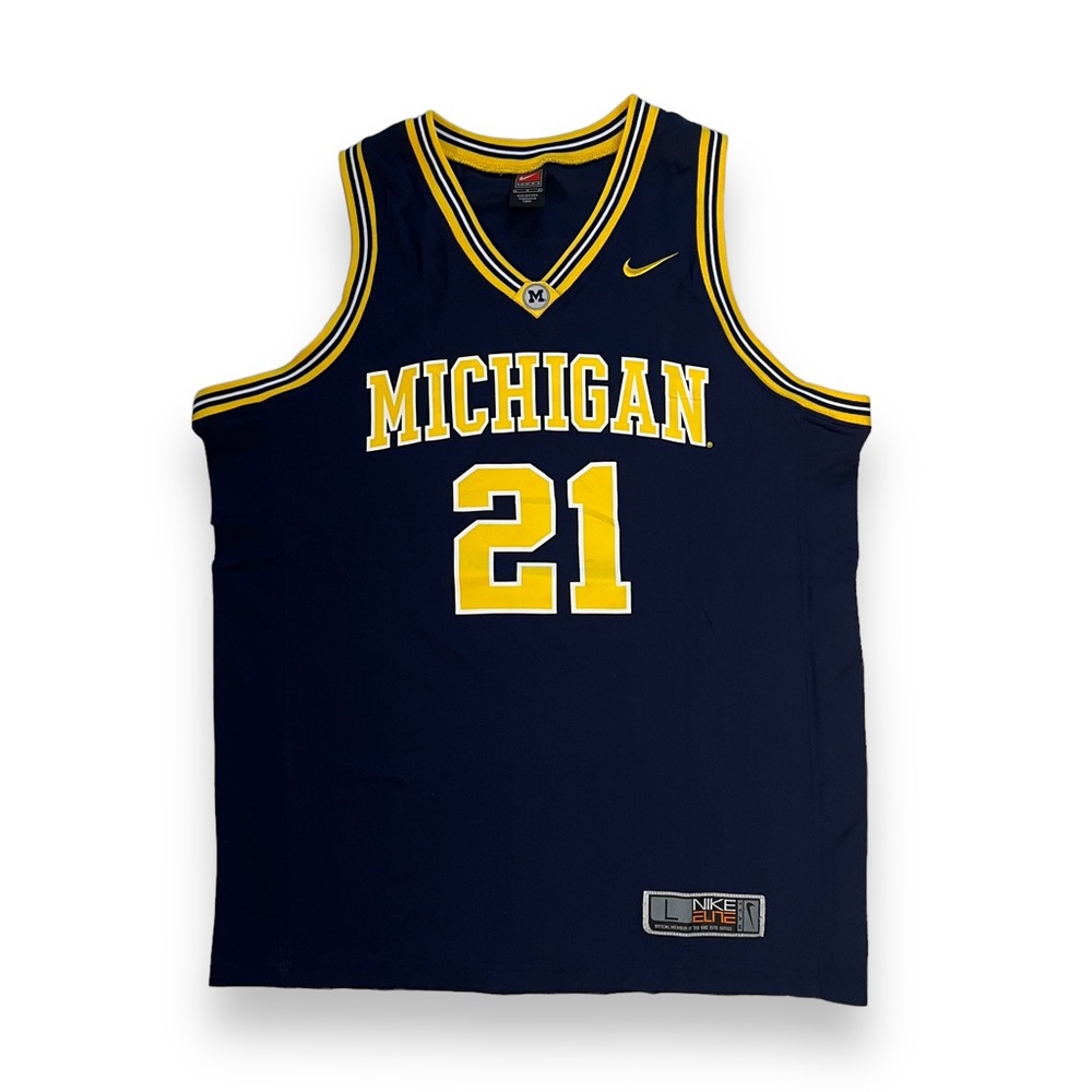 Vintage 90s Team Nike ELITE Michigan Wolverines Jersey 21 Large L
